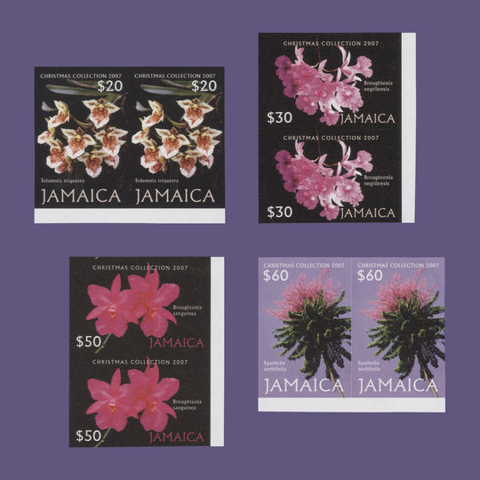 Jamaica 2007 Christmas imperf proof pairs