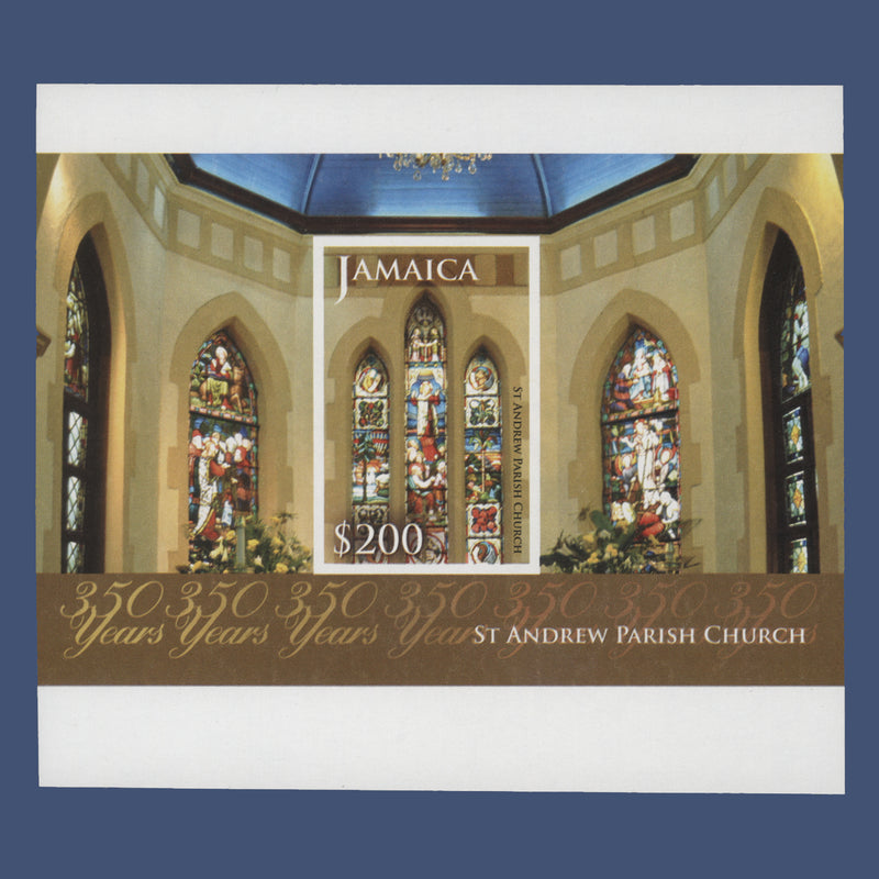 Jamaica 2014 St Andrew Parish Church Anniversary uncut proof miniature sheet