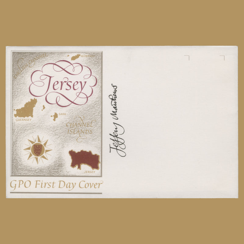 Jersey 1968 GPO First Day Cover signed by Jeffery Matthews