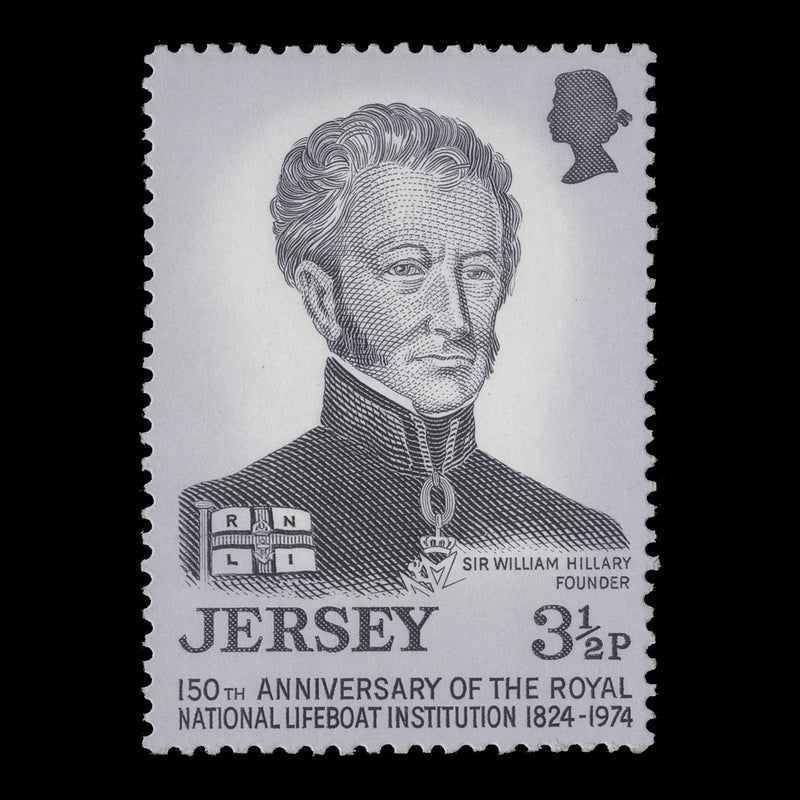 Jersey 1974 (Variety) 3½p RNLI Anniversary with blackish violet offset