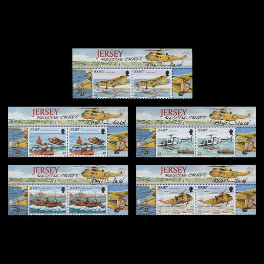 Jersey 2005 (MNH) Rescue Craft pairs signed by the designer