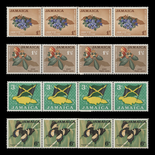 Jamaica 1964 (MNH) Definitives coil-join strips
