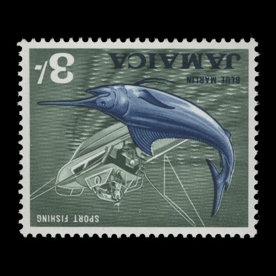 Jamaica 1964 (Variety) 3s Sport Fishing with inverted watermark