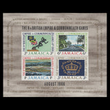 Jamaica 1966 (Variety) Empire & Commonwealth Games miniature sheet with light brown shift