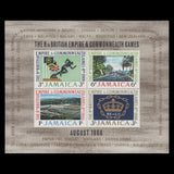 Jamaica 1966 (Variety) Empire & Commonwealth Games miniature sheet with light brown shift