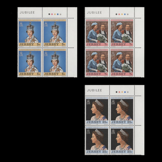 Jersey 1977 (MNH) Silver Jubilee traffic light blocks