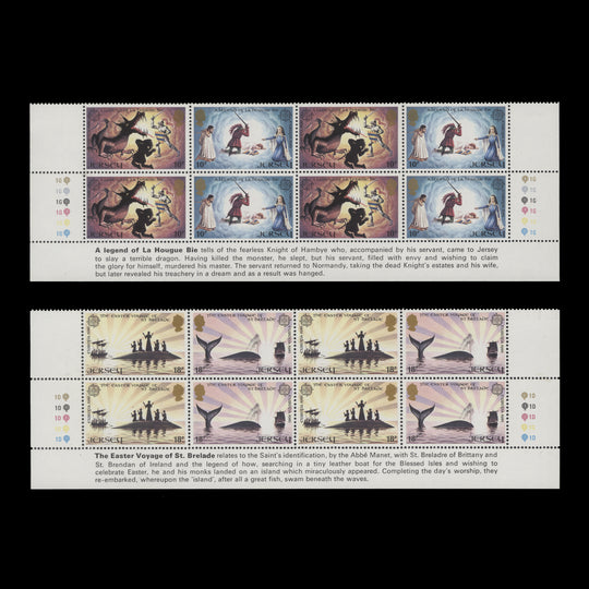 Jersey 1981 (MNH) Folklore traffic light/plate blocks