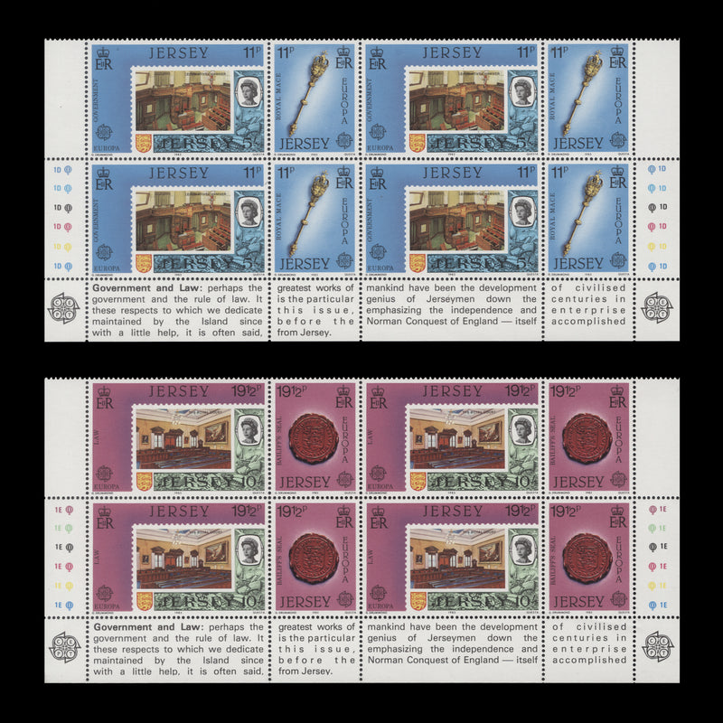 Jersey 1983 (MNH) Great Achievements traffic light/plate blocks