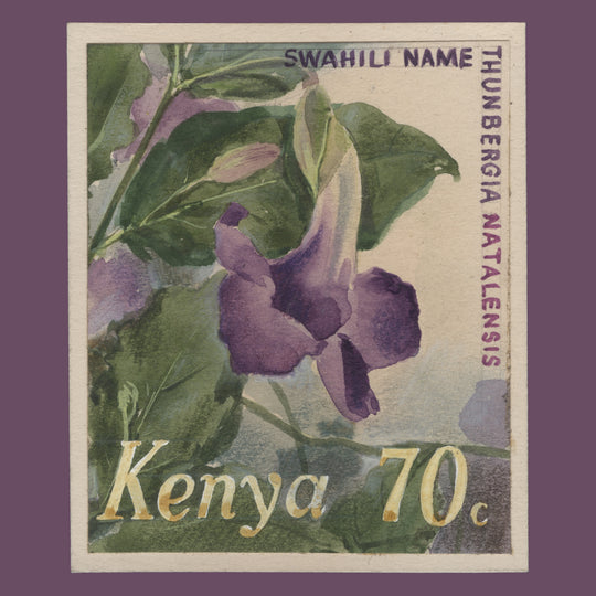 Kenya 1983 Thunbergia Natalensis unadopted watercolour essay