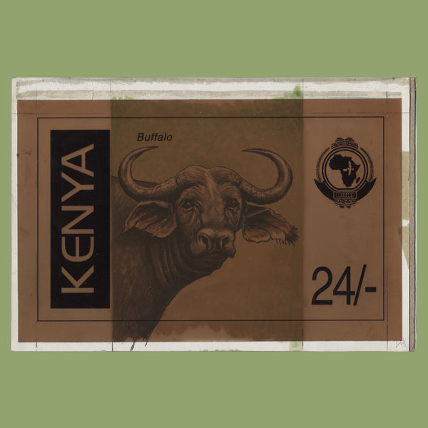 Kenya 1998 Buffalo/PAPU Anniversary watercolour artwork
