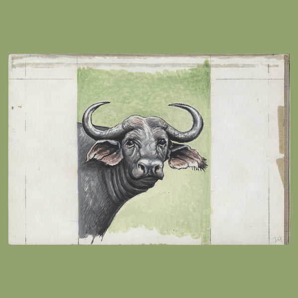 Kenya 1998 Buffalo/PAPU Anniversary watercolour artwork