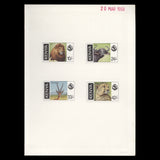 Kenya 1998 Wildlife/PAPU Anniversary imperf proofs in presentation folder