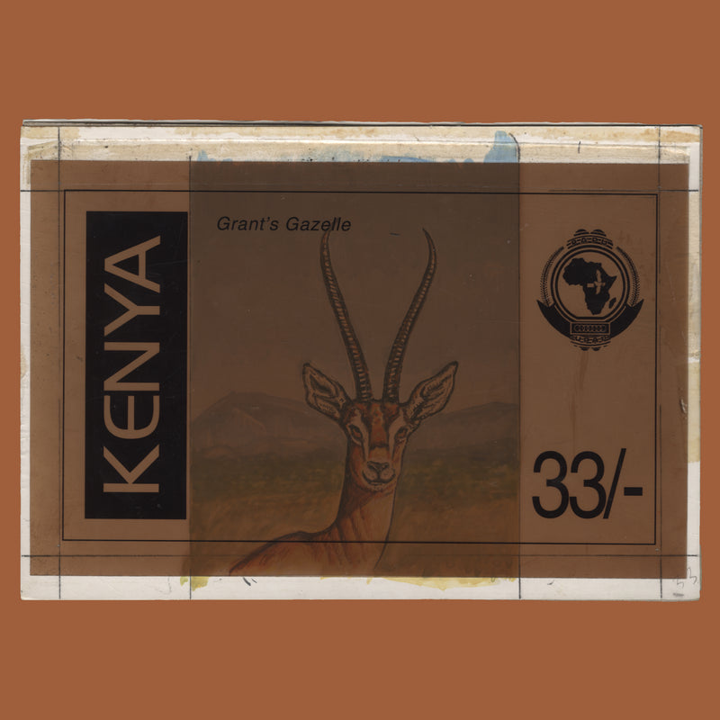 Kenya 1998 Grant's Gazelle/PAPU Anniversary watercolour artwork