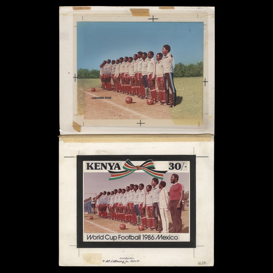 Kenya 1986 Harambee Stars/World Cup Football original artwork
