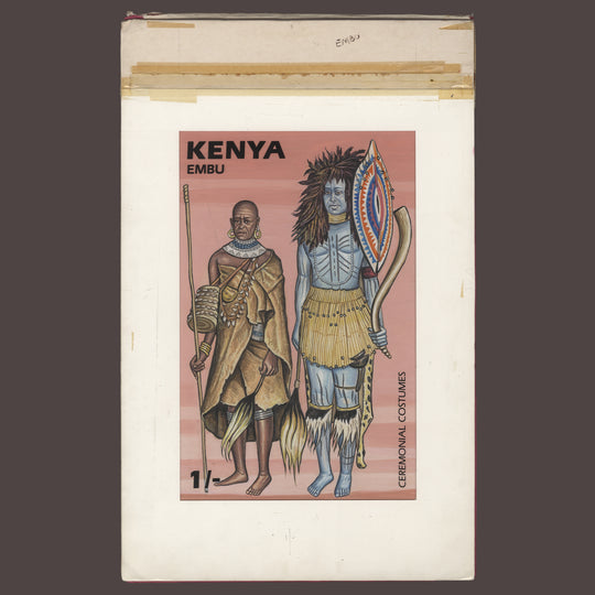 Kenya 1987 Embu Tribe/Ceremonial Costumes watercolour artwork