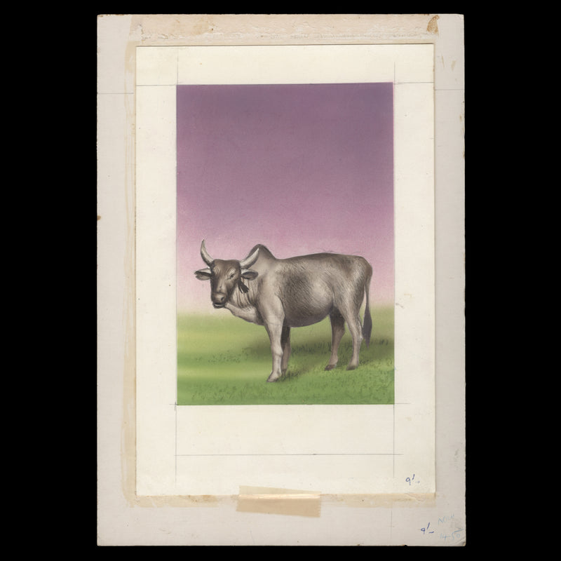 Kenya 1995 Cow/KSPCA adopted watercolour artwork