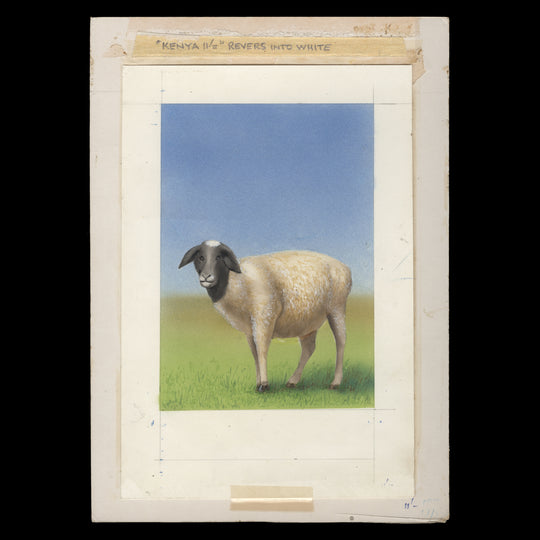 Kenya 1995 Sheep/KSPCA adopted watercolour artwork