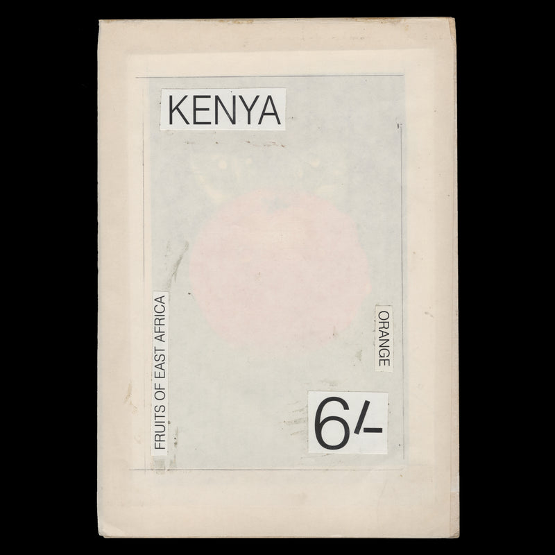 Kenya 1997 Orange watercolour artwork by Hmeed Moghul