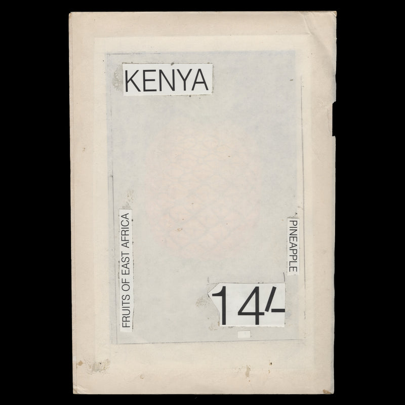 Kenya 1997 Pineapple watercolour artwork by Hmeed Moghul
