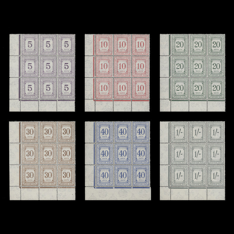 Kenya Uganda Tanganyika 1935 (MNH) Postage Dues blocks