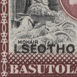 Lesotho 1966 (Variety) R1 Goat Shearing block with 'LSEOTHO' overprint, St Edward's crown