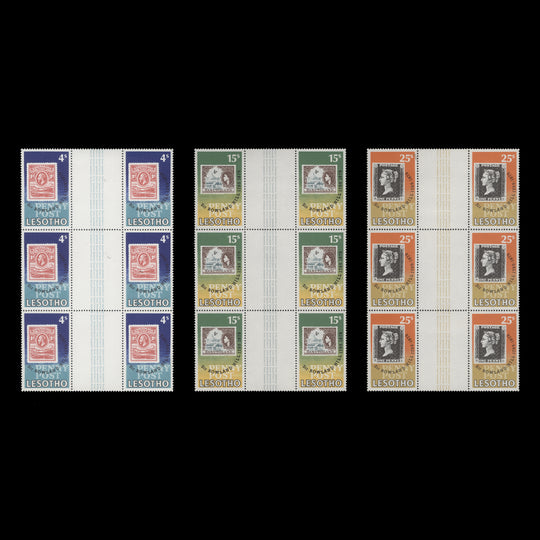 Lesotho 1979 (MNH) Rowland Hill Death Centenary gutter block