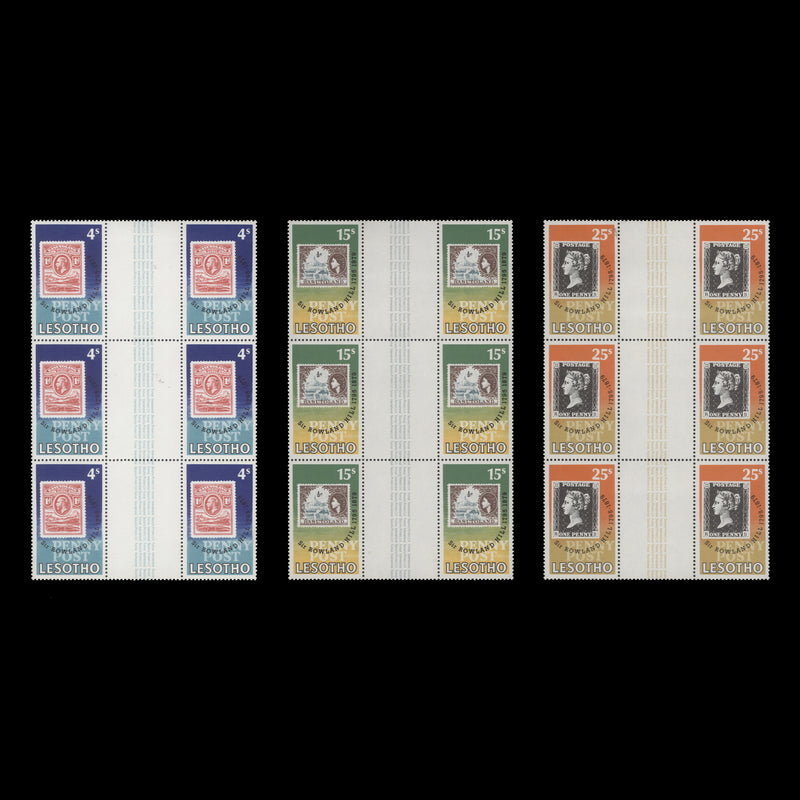 Lesotho 1979 (MNH) Rowland Hill Death Centenary gutter block