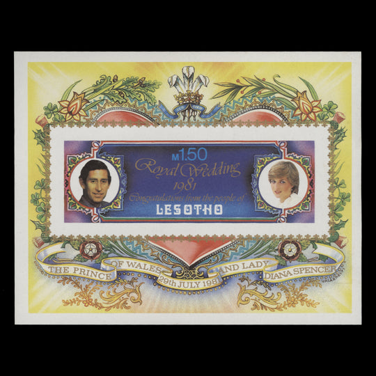 Lesotho 1981 (MNH) Royal Wedding imperforate miniature sheet