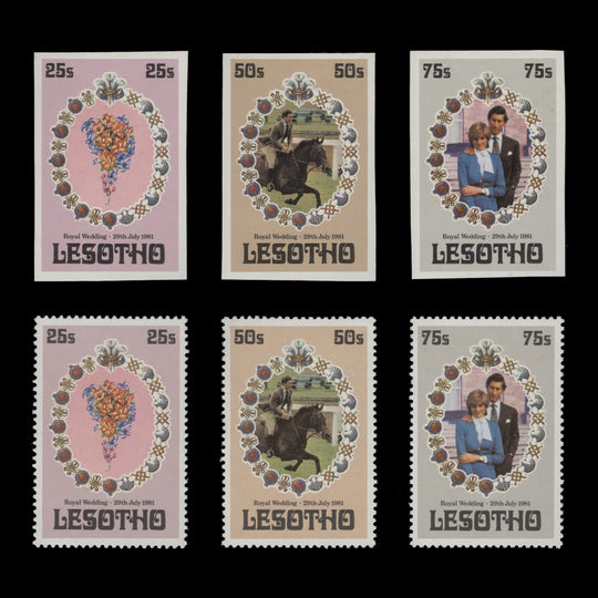 Lesotho 1981 (MNH) Royal Wedding imperforate set