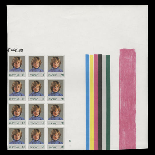 Lesotho 1982 Birthday of Princess of Wales imperf proof block