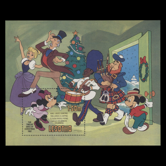 Lesotho 1982 (MNH) Disney/Christmas miniature sheet