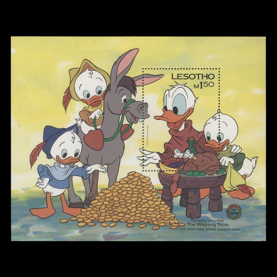 Lesotho 1985 (MNH) Disney/Brothers Grimm Bicentenary miniature sheet
