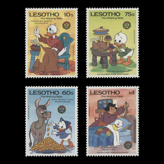 Lesotho 1985 (MNH) Disney/Brothers Grimm Bicentenary set