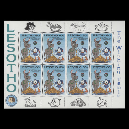 Lesotho 1985 (MNH) Disney/Brothers Grimm Bicentenary sheetlet