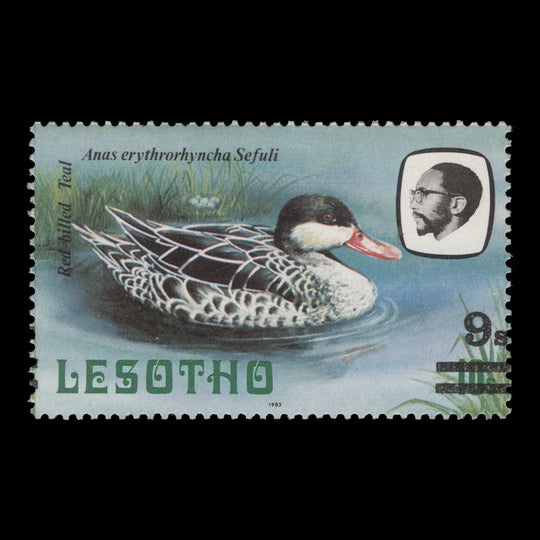 Lesotho 1986 (MNH) 9s/10s Red-Billed Teal single, no watermark