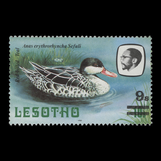 Lesotho 1986 (MNH) 9s/10s Red-Billed Teal single, spiral watermark