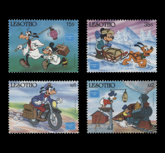 Lesotho 1986 (MNH) Disney/Stamp Exhibition, Chicago set
