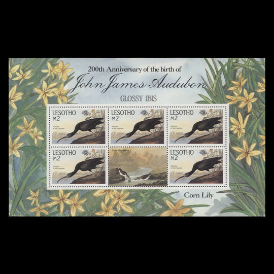 Lesotho 1986 (MNH) M2 John J Audubon Birth Bicentenary sheetlet