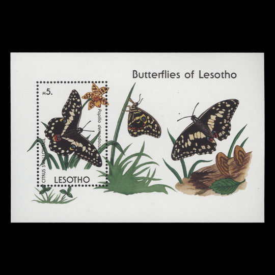 Lesotho 1990 (MNH) Butterflies miniature sheet