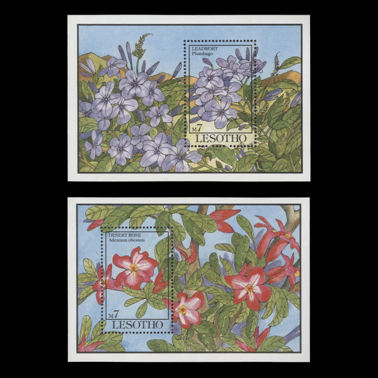 Lesotho 1993 (MNH) Flowers miniature sheets