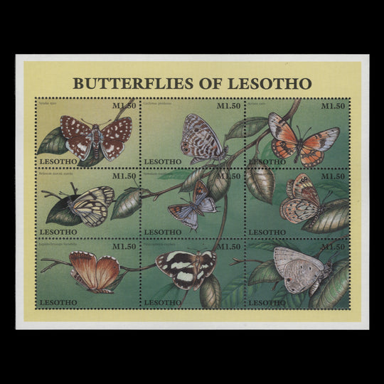 Lesotho 1997 (MNH) Butterflies sheetlet
