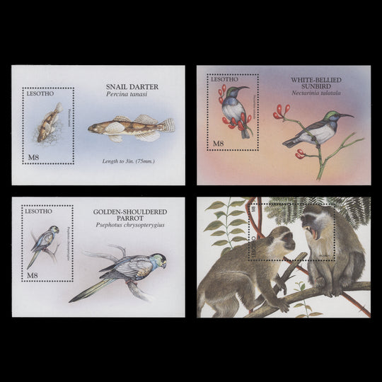 Lesotho 1998 (MNH) Fauna & Flora miniature sheets