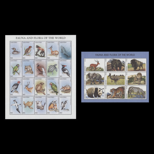 Lesotho 1998 (MNH) Fauna & Flora sheetlets