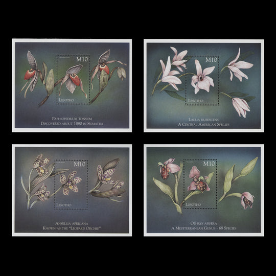 Lesotho 1999 (MNH) Orchids miniature sheets