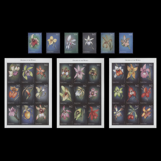 Lesotho 1999 (MNH) Orchids set