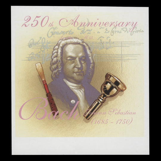 Lesotho 2000 Bach Death Anniversary imperf proof miniature sheet