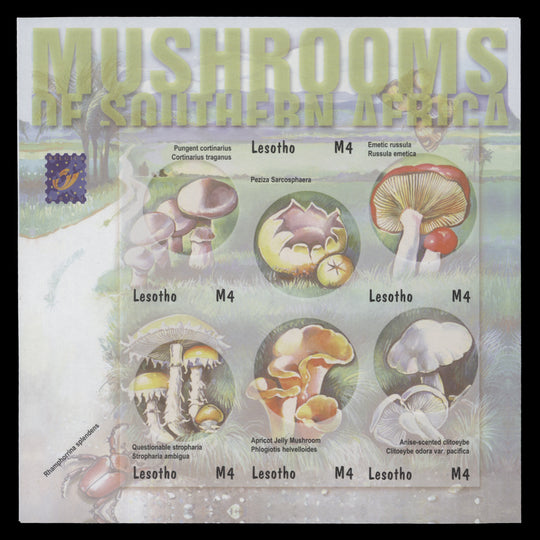 Lesotho 2001 Fungi imperf proof sheetlet of six stamps