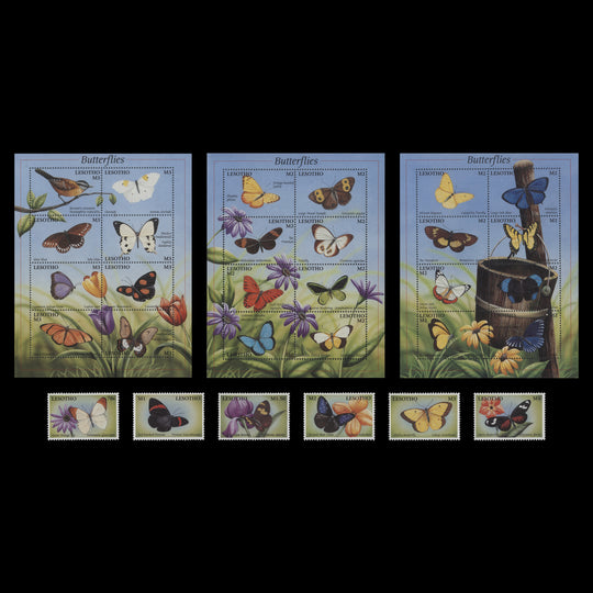 Lesotho 2001 (MNH) Butterflies set