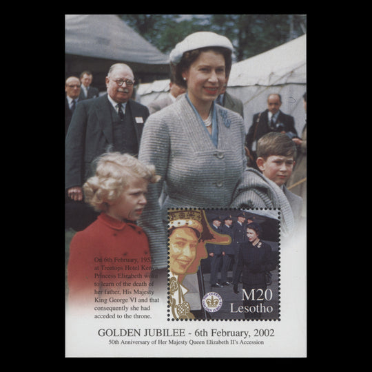 Lesotho 2002 (MNH) Golden Jubilee miniature sheet