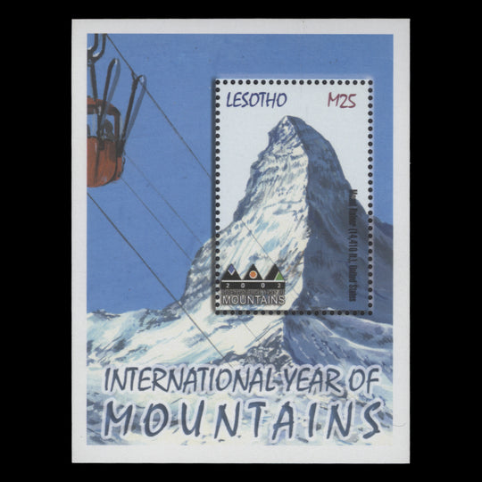 Lesotho 2002 (MNH) Mountains miniature sheet